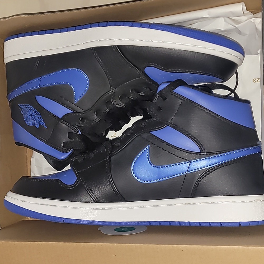 Air Jordan 1 Mid Black/Blue/White